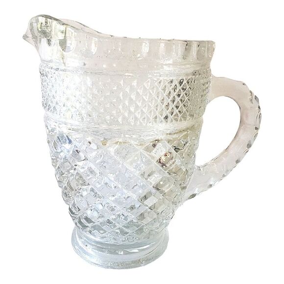 Vintage cut glass milk pitcher - Picture 2 of 4